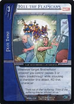 Kill the Flatscans MXM 116 Uncommon Vs System Marvel X Men Kill the Flatscans MXM 116 Uncommon Vs System Marvel X Men
