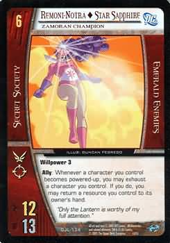 Remoni Notra Star Sapphire Zamoran Champion DJL 134 Uncommon Vs System DC Justice League Remoni Notra Star Sapphire Zamoran Champion DJL 134 Uncommon Vs System DC Justice League