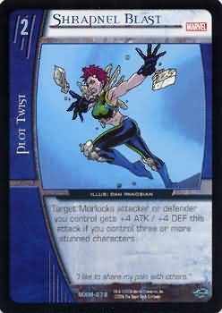 Shrapnel Blast MXM 078 Uncommon Vs System Marvel X Men Shrapnel Blast MXM 078 Uncommon Vs System Marvel X Men
