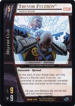 Trevor Fitzroy White Rook MXM 149 Rare Vs System Marvel X Men Trevor Fitzroy White Rook MXM 149 Rare Vs System Marvel X Men
