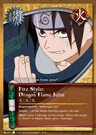 Fire Style Dragon Flame Jutsu J 073 Super Rare