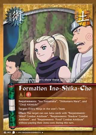 Formation Ino Shika Cho J 083 Uncommon Formation Ino Shika Cho J 083 Uncommon