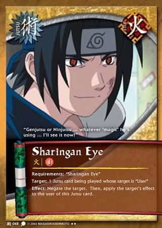 Sharingan Eye J 048 Rare Naruto Coils of the Snake Sharingan Eye J 048 Rare Naruto Coils of the Snake