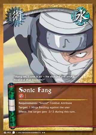 Sonic Fang J 053 Rare Sonic Fang J 053 Rare