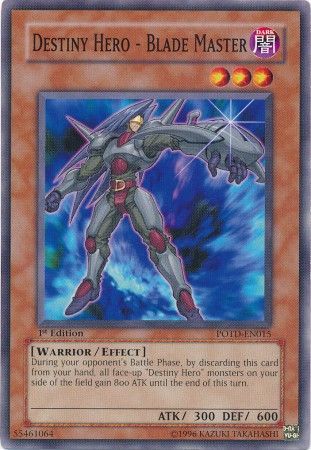 Destiny Hero Blade Master POTD EN015 Common 1st Edition Destiny Hero Blade Master POTD EN015 Common 1st Edition