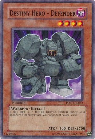 Destiny Hero Defender POTD EN013 Common 1st Edition Destiny Hero Defender POTD EN013 Common 1st Edition