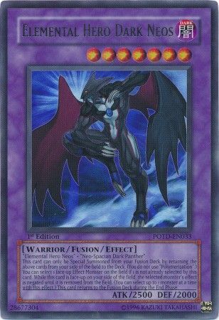 Elemental Hero Dark Neos - POTD-EN033 - Ultra Rare 1st Edition