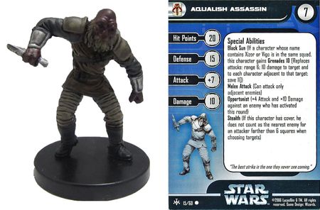 Aqualish Assassin 15 Bounty Hunters Star Wars Miniatures Common Aqualish Assassin 15 Bounty Hunters Star Wars Miniatures Common