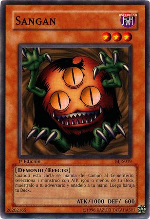 Sangan BIJ S019 Common 1st Edition Spanish Yugioh Cards Sangan BIJ S019 Common 1st Edition Spanish Yugioh Cards