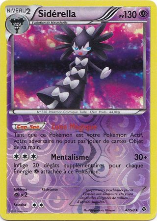 Siderella Gothitelle 47 98 Holo Rare Reverse Holo BW2 Emerging Powers French Other Non English Pokemon Singles Siderella Gothitelle 47 98 Holo Rare Reverse Holo BW2 Emerging Powers French Other Non English Pokemon Singles