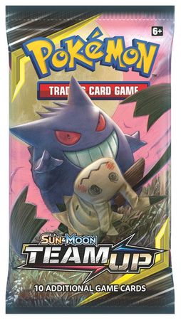 Pokemon sun and moon team up 5 Pack Booster TCG 