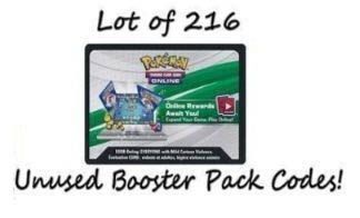 Sun Moon Team Up Lot of 216 Unused Booster Pack Codes Pokemon Pokemon Lots Bundles Sun Moon Team Up Lot of 216 Unused Booster Pack Codes Pokemon Pokemon Lots Bundles