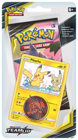 Sun & Moon Team Up Checklane Blister Pack Mimikyu Unused Code Card NM 