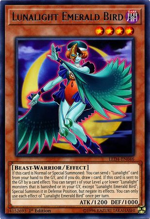 Lunalight Emerald Bird LED4 EN046 Rare 1st Edition Legendary Duelists Sisters of the Rose 1st Edition Singles Lunalight Emerald Bird LED4 EN046 Rare 1st Edition Legendary Duelists Sisters of the Rose 1st Edition Singles