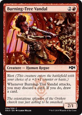 Burning Tree Vandal 094 259 Ravnica Allegiance Singles Burning Tree Vandal 094 259 Ravnica Allegiance Singles
