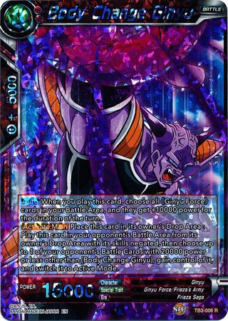 Body Change Ginyu TB3 006 Rare Clash of Fates Foil Singles Body Change Ginyu TB3 006 Rare Clash of Fates Foil Singles