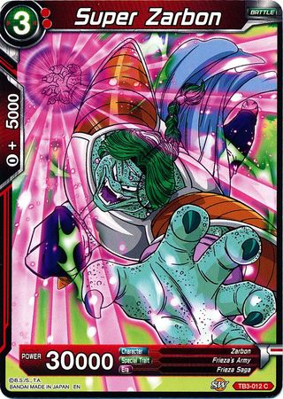 Super Zarbon TB3 012 Common Clash of Fates Non Foil Singles Super Zarbon TB3 012 Common Clash of Fates Non Foil Singles