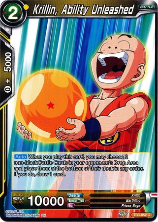 Krillin Ability Unleashed TB3 052 Common Clash of Fates Non Foil Singles Krillin Ability Unleashed TB3 052 Common Clash of Fates Non Foil Singles