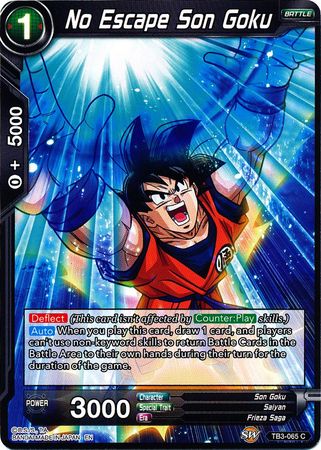 No Escape Son Goku TB3 065 Common Clash of Fates Non Foil Singles No Escape Son Goku TB3 065 Common Clash of Fates Non Foil Singles