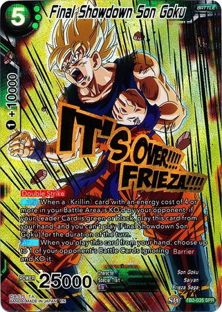 Victoire Inflexible TB2-051 SPR/VF Dragon Ball Super Card Game Son Goku 