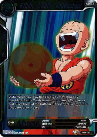 Krillin Ability Unleashed TB3 052 Foil Common Krillin Ability Unleashed TB3 052 Foil Common