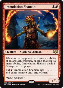 Immolation Shaman 106 259 Ravnica Allegiance Singles Immolation Shaman 106 259 Ravnica Allegiance Singles