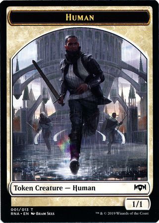 Human Token 001/013 - Ravnica Allegiance - Magic | TrollAndToad