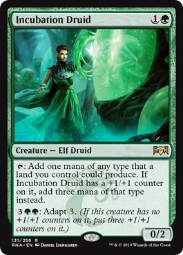 Silver Stamped Near Mint Ravnica Allegiance Incubation Druid 131//259