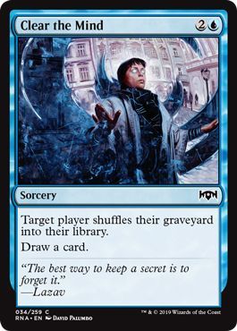 Clear the Mind 034 259 Ravnica Allegiance Singles Clear the Mind 034 259 Ravnica Allegiance Singles