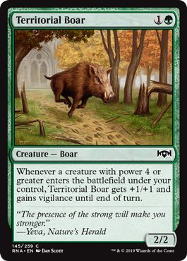 Territorial Boar 145 259 Ravnica Allegiance Singles Territorial Boar 145 259 Ravnica Allegiance Singles
