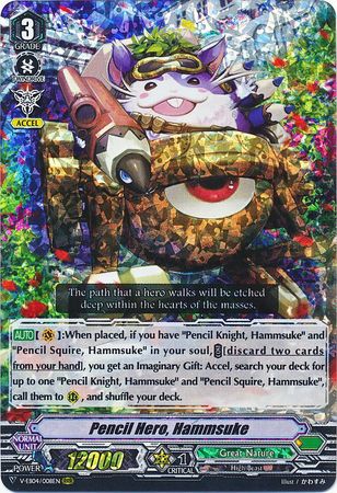 Pencil Hero Hammsuke V EB04 008EN Triple Rare RRR Pencil Hero Hammsuke V EB04 008EN Triple Rare RRR
