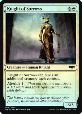 Knight of Sorrows 014 259 Foil Ravnica Allegiance Foil Singles Knight of Sorrows 014 259 Foil Ravnica Allegiance Foil Singles