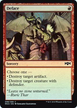 Deface 098 259 Foil Ravnica Allegiance Foil Singles Deface 098 259 Foil Ravnica Allegiance Foil Singles