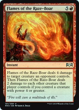 Flames of the Raze Boar 101 259 Foil Ravnica Allegiance Foil Singles Flames of the Raze Boar 101 259 Foil Ravnica Allegiance Foil Singles