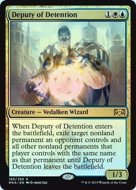 Deputy of Detention 165 259 Foil Ravnica Allegiance Foil Singles Deputy of Detention 165 259 Foil Ravnica Allegiance Foil Singles
