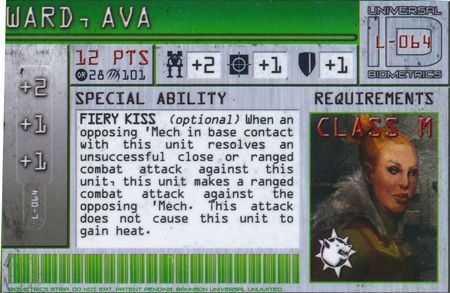 L 064 Ava Ward Mechwarrior Wolf Strike L 064 Ava Ward Mechwarrior Wolf Strike