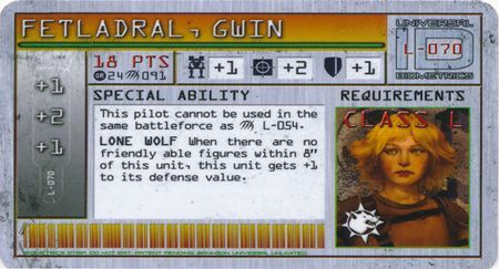 L 070 Gwin Fetladral Mechwarrior Wolf Strike Mechwarrior Cards All L 070 Gwin Fetladral Mechwarrior Wolf Strike Mechwarrior Cards All