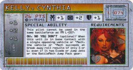 L 074 Cynthia Kelly Mechwarrior Wolf Strike Mechwarrior Wolf Strike L 074 Cynthia Kelly Mechwarrior Wolf Strike Mechwarrior Wolf Strike