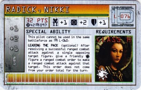 L 076 Nikki Radick Mechwarrior Wolf Strike L 076 Nikki Radick Mechwarrior Wolf Strike