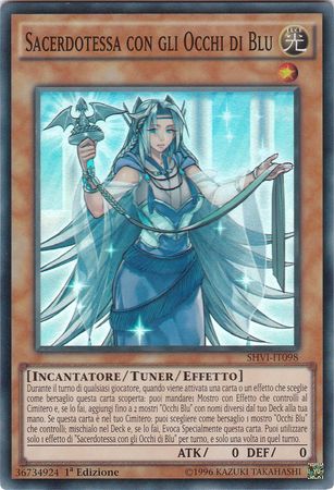 Sacerdotessa Coon Gli Occhi Di Blu SHVI IT098 Secret Rare 1st Edition Sacerdotessa Coon Gli Occhi Di Blu SHVI IT098 Secret Rare 1st Edition