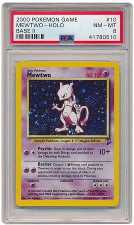 Mewtwo 10 130 PSA NM MT 8 Holo Base Set 2 0510 Base Set 2 Singles Mewtwo 10 130 PSA NM MT 8 Holo Base Set 2 0510 Base Set 2 Singles