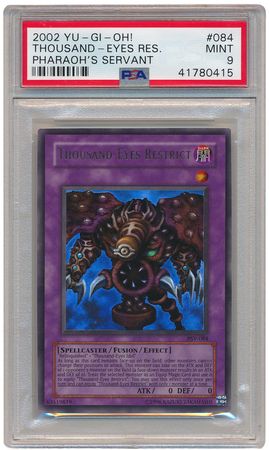 Thousand Eyes Restrict PSV 084 PSA Mint 9 Ultra Rare Unl PSV 0415 Pharaoh s Servant PSV Unlimited Singles Thousand Eyes Restrict PSV 084 PSA Mint 9 Ultra Rare Unl PSV 0415 Pharaoh s Servant PSV Unlimited Singles