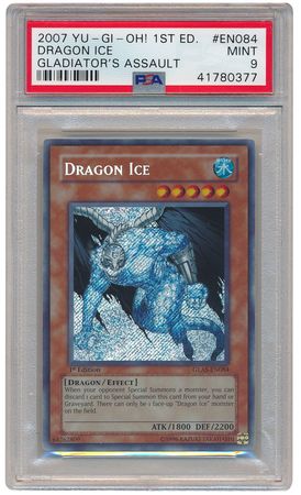 Dragon Ice GLAS EN084 PSA Mint 9 Secret Rare 1st Ed GLAS 0377 Gladiator s Assault GLAS 1st Edition Singles Dragon Ice GLAS EN084 PSA Mint 9 Secret Rare 1st Ed GLAS 0377 Gladiator s Assault GLAS 1st Edition Singles
