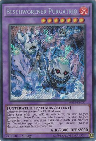 Beschworener Purgatrio FUEN DE030 Secret Rare 1st Edition German Yugioh Cards Beschworener Purgatrio FUEN DE030 Secret Rare 1st Edition German Yugioh Cards