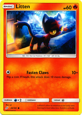 Litten 20 181 Common Sun Moon Team Up Singles Litten 20 181 Common Sun Moon Team Up Singles