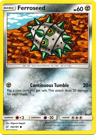 Ferroseed 102 181 Common Sun Moon Team Up Singles Ferroseed 102 181 Common Sun Moon Team Up Singles