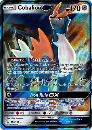 Cobalion Gx 106181 Ultra Rare