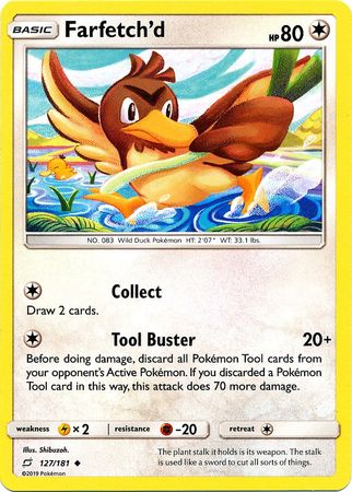 Card Farfetch'd 127/181 da coleção Team Up