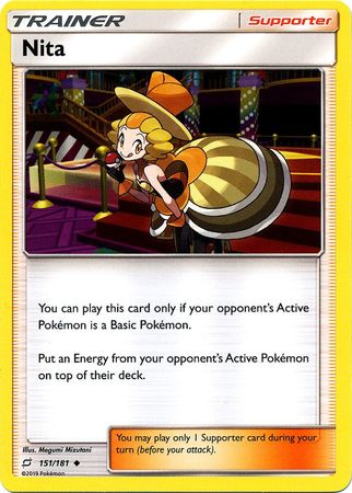 Nita 151 181 Uncommon Sun Moon Team Up Singles Nita 151 181 Uncommon Sun Moon Team Up Singles