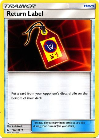 Return Label 153 181 Uncommon 